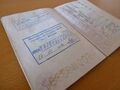 Штамп о группе крове (сверху) в российском паспорте